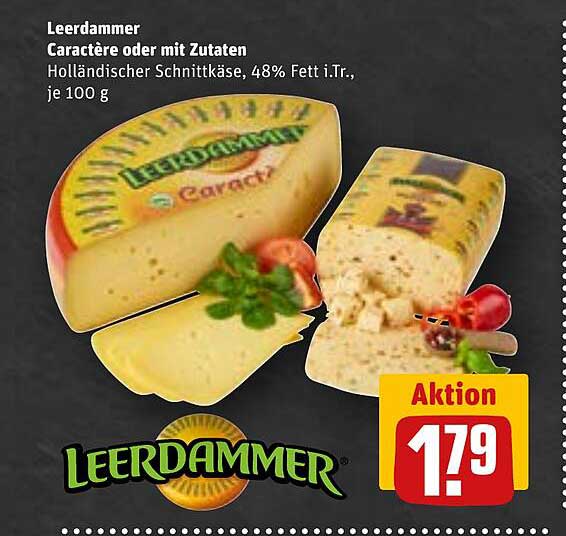 Leerdammer Caractère oder mit Zutaten, Holländischer Schnittkäse, 48% Fett i.Tr.
