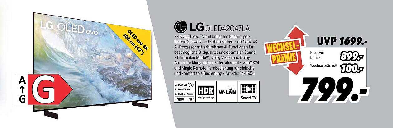 LG OLED evo 4K TV 106 cm (42")