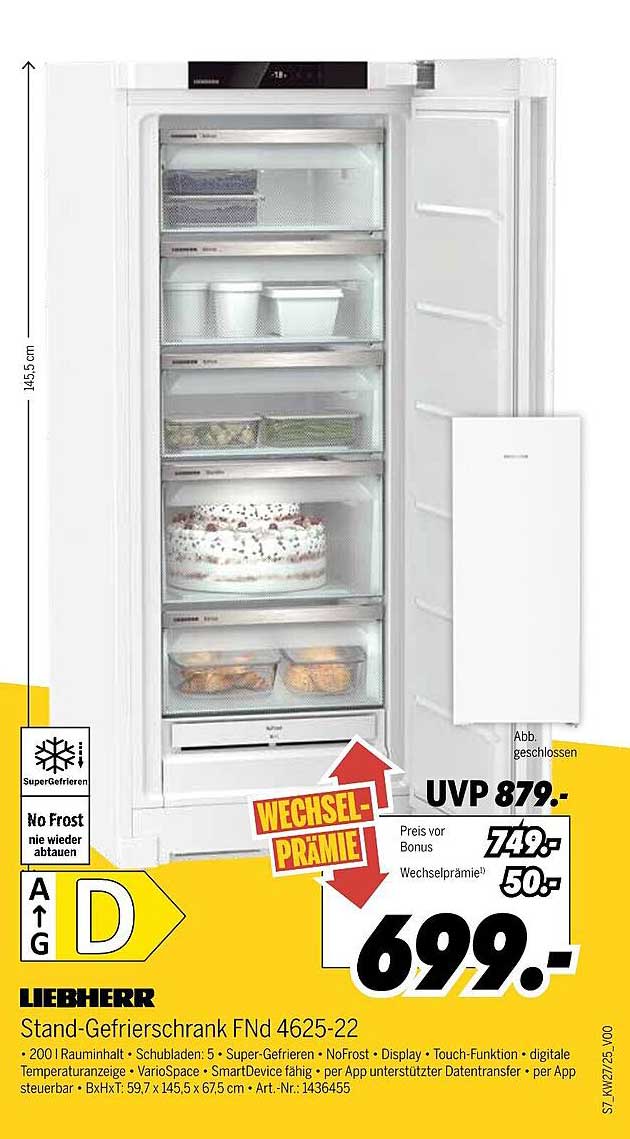 LIEBHERR Stand-Gefrierschrank FNd 4625-22