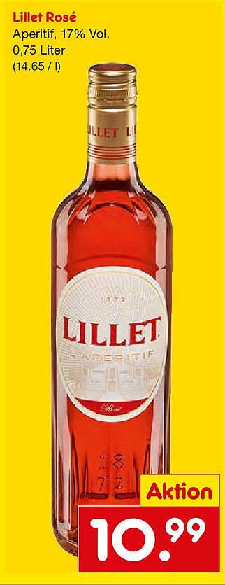 Lillet Rosé Aperitif, 17% Vol., 0,75 Liter