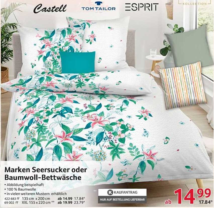 Marken Seersucker oder Baumwoll-Bettwäsche