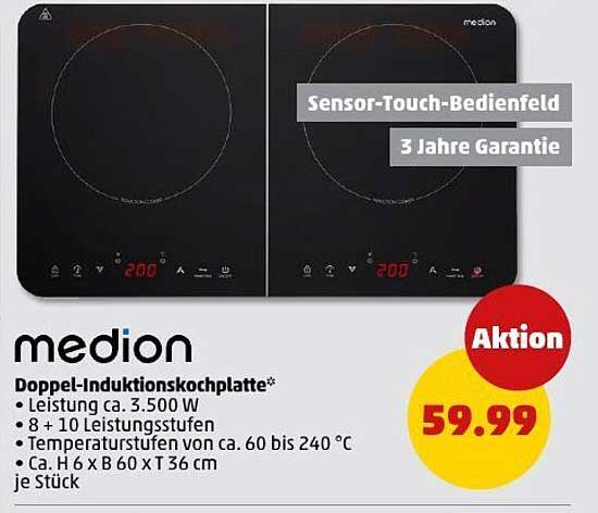 medion Doppel-Induktionskochplatte