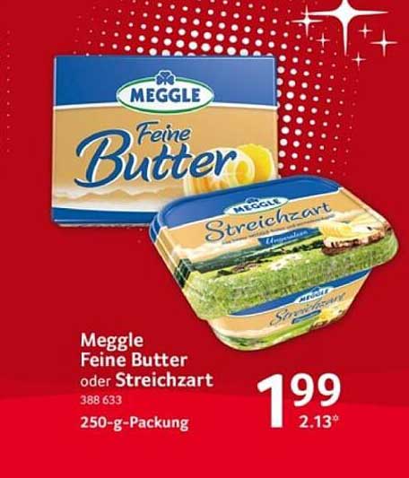 Meggle Feine Butter oder Streichzart 250-g-Packung