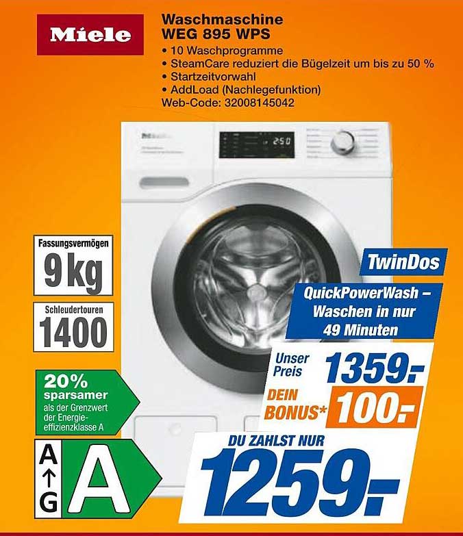 Miele Waschmaschine WEG 895 WPS