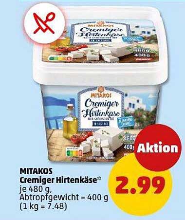 MITAKOS Cremiger Hirtenkäse 480 g
