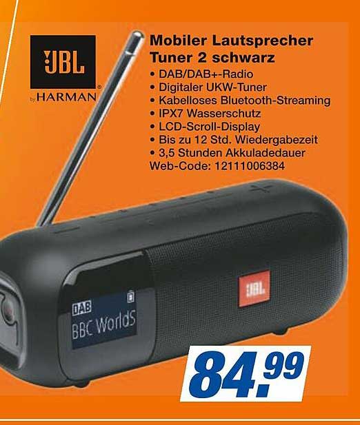 Mobiler Lautsprecher Tuner 2 schwarz