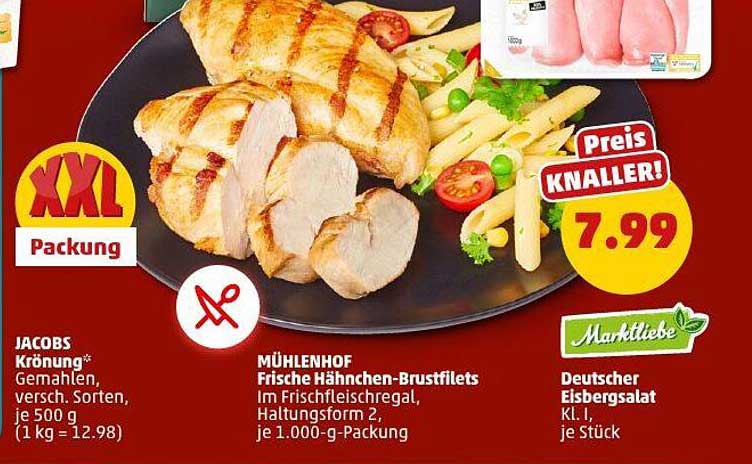 Mühlenhof Frische Hähnchen-Brustfilets 1.000 g