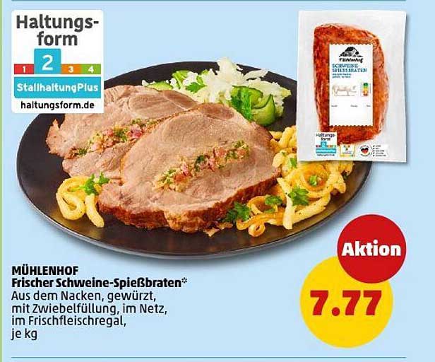Mühlenhof Frischer Schweine-Spießbraten