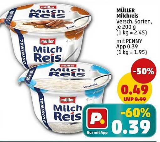 MÜLLER Milchreis verschiedene Sorten, je 200 g