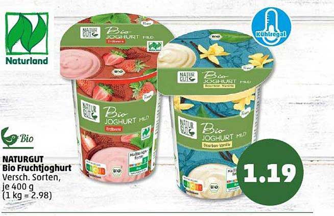 NATURGUT Bio Fruchtjoghurt, verschiedene Sorten, je 400 g