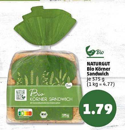 NATURGUT Bio Körner Sandwich 375 g