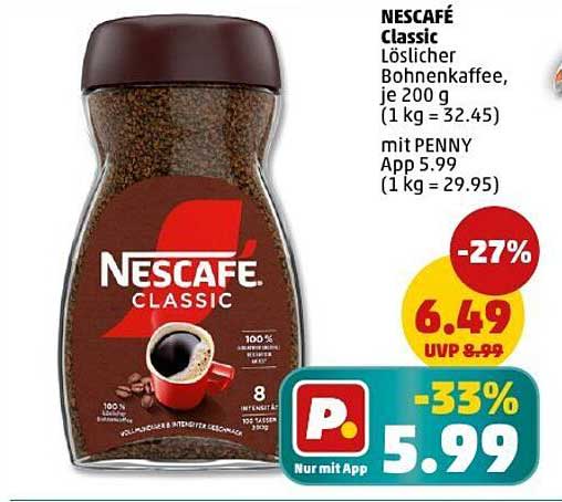 NESCAFÉ Classic Löslicher Bohnenkaffee, je 200 g