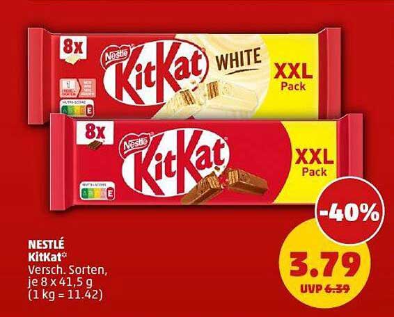 NESTLÉ KitKat XXL Pack 8x41,5 g - Verschiedene Sorten