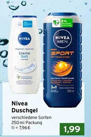 Nivea Duschgel verschiedene Sorten 250 ml