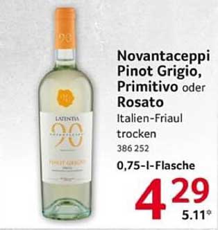 Novantaceppi Pinot Grigio, Primitivo oder Rosato
