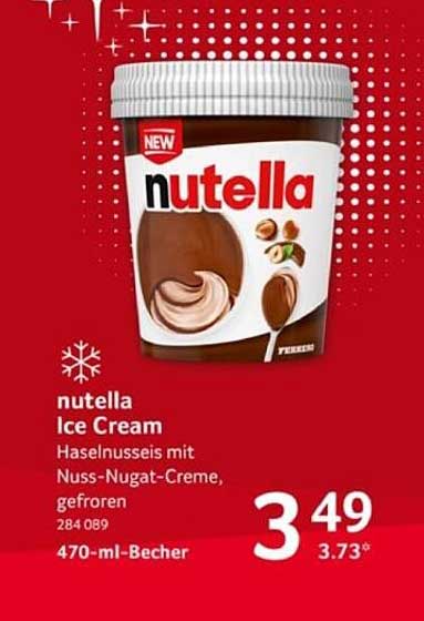 nutella Ice Cream - Haselnusseis mit Nuss-Nugat-Creme, gefroren
