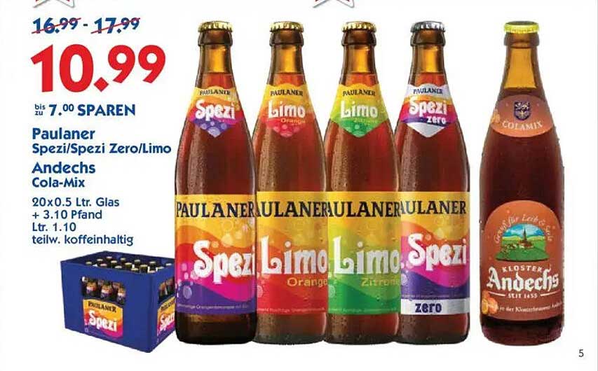 Paulaner Spezi/Speci Zero/Limo Andechs Cola-Mix