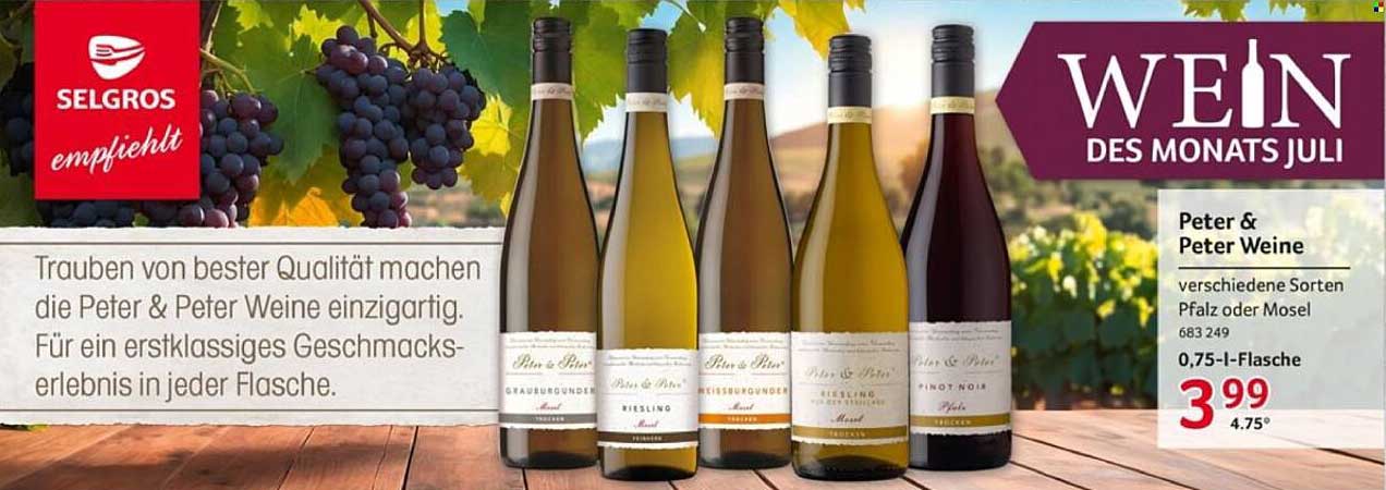 Peter & Peter Weine – Wein des Monats Juli
