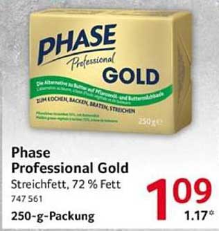 Phase Professional Gold Streichfett, 72 % Fett, 250-g-Packung