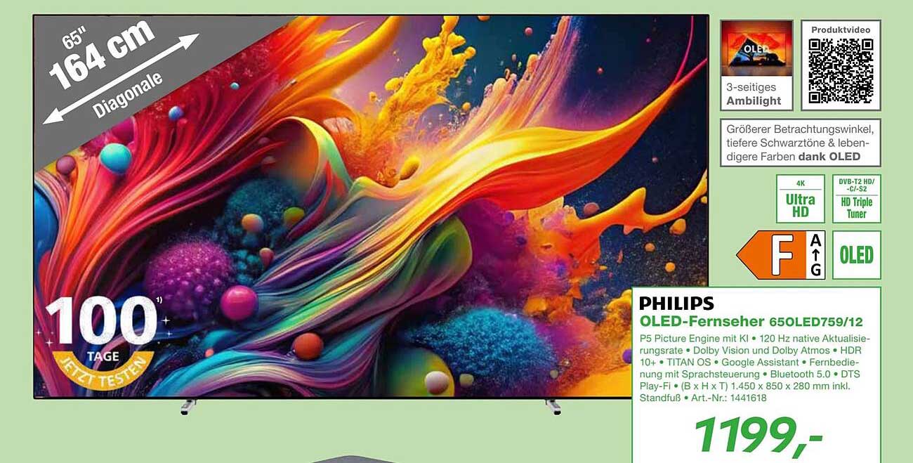 PHILIPS OLED-Fernseher 650LED759/12