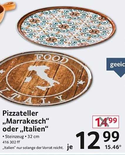 Pizzateller „Marrakesch“ oder „Italien“