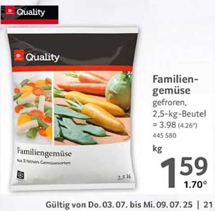 Qualität Familiengemüse – 2,5 kg Beutel zum Sparpreis!