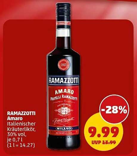RAMAZZOTTI Amaro - Italienischer Kräuterlikör, 0,7 l