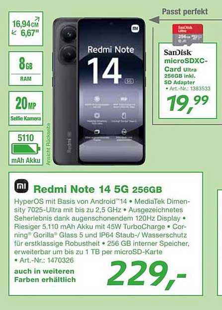 Redmi Note 14 5G 256GB