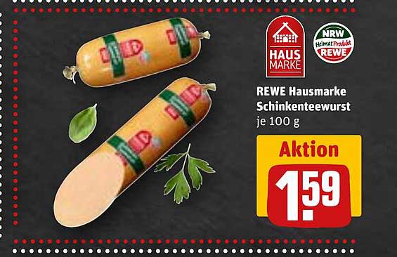 REWE Hausmarke Schinkenwurst je 100 g