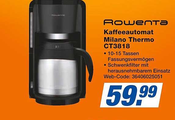 Rowenta Kaffeeautomat Milano Thermo CT3818