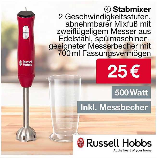 Russell Hobbs Stabmixer mit Messbecher