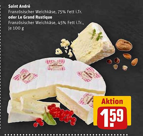 Saint André oder Le Grand Rustique - Französischer Weichkäse zum Aktionspreis
