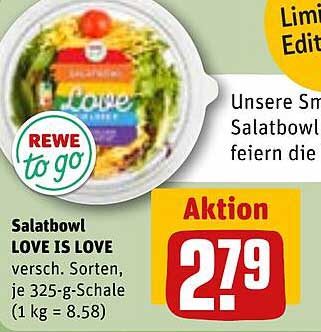 Salatbowls LOVE IS LOVE - Verschiedene Sorten
