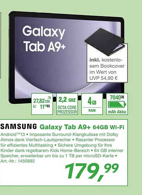 Samsung Galaxy Tab A9+ 64GB Wi-Fi