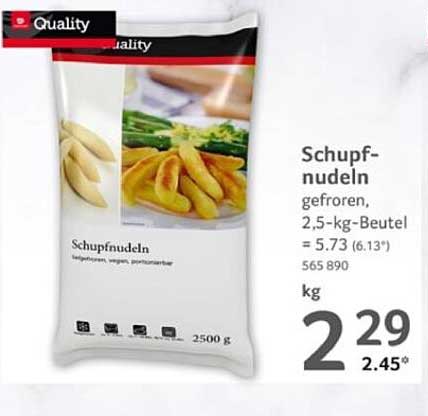 Schupfnudeln gefroren, 2,5 kg-Beutel