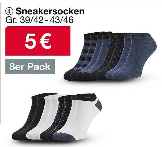 Sneakersocken 8er Pack