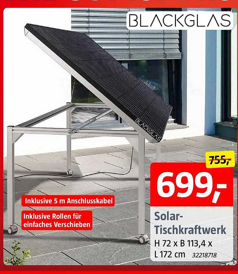Solar-Tischkraftwerk BLACKGLAS