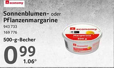 Sonnenblumen- oder Pflanzenmargarine 500-g-Becher