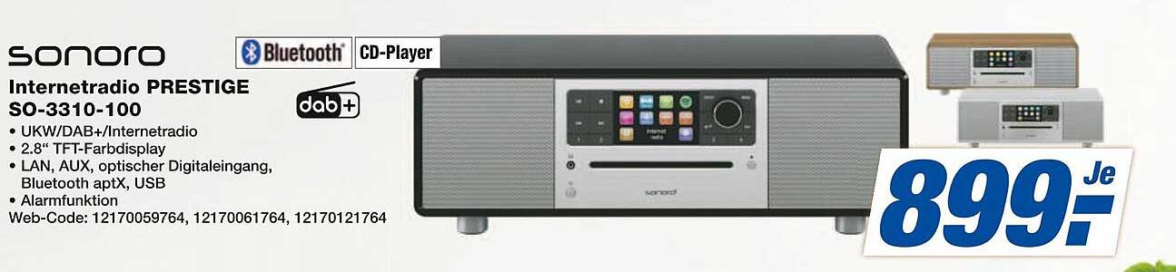 Sonoro Internetradio PRESTIGE SO-3310-100