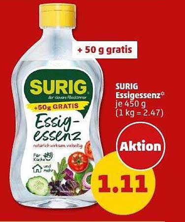 SURIG Essigessenz 450 g + 50 g gratis