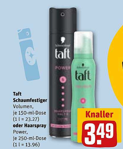 Taft Schaumfestiger Volumen oder Haarspray Power