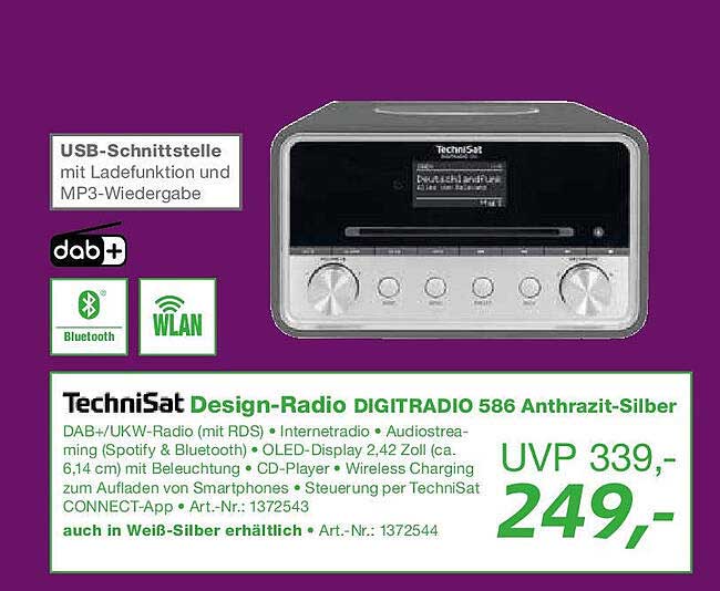 TechniSat Design-Radio DIGITRADIO 586 Anthrazit-Silber