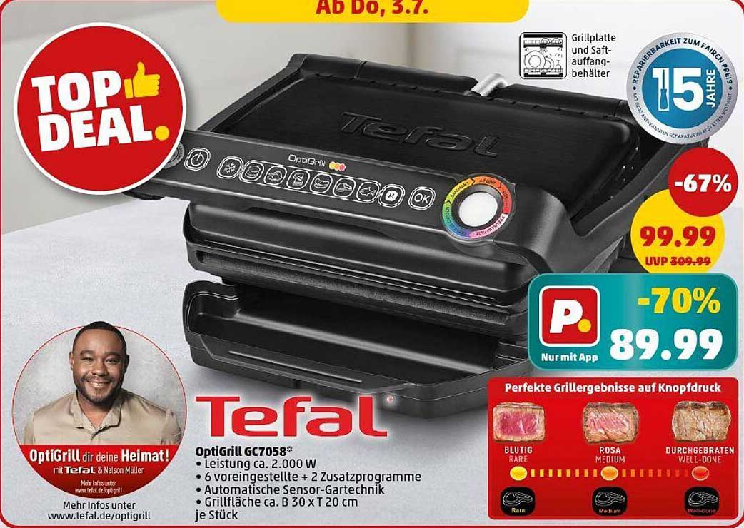 Tefal OptiGrill GC7058 - Grillplatte und Saftauffangbehälter