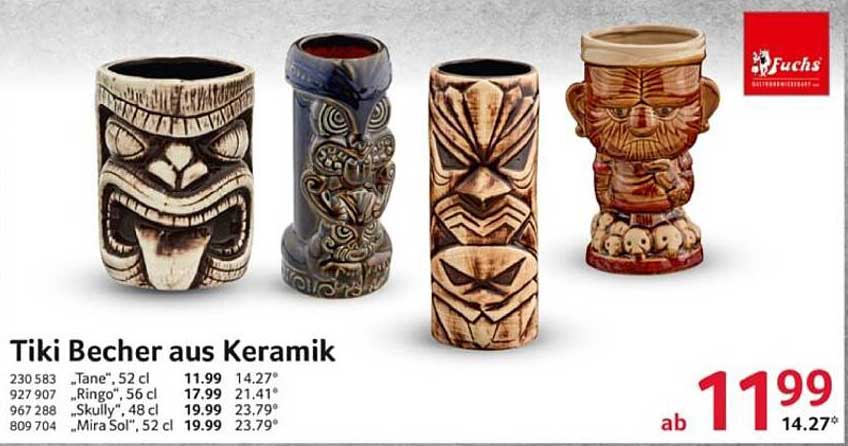 Tiki Becher aus Keramik