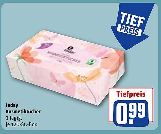 today Kosmetiktücher 3 lagig, je 120-St.-Box