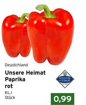 Unsere Heimat Paprika rot