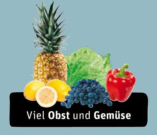 Viel Obst und Gemüse