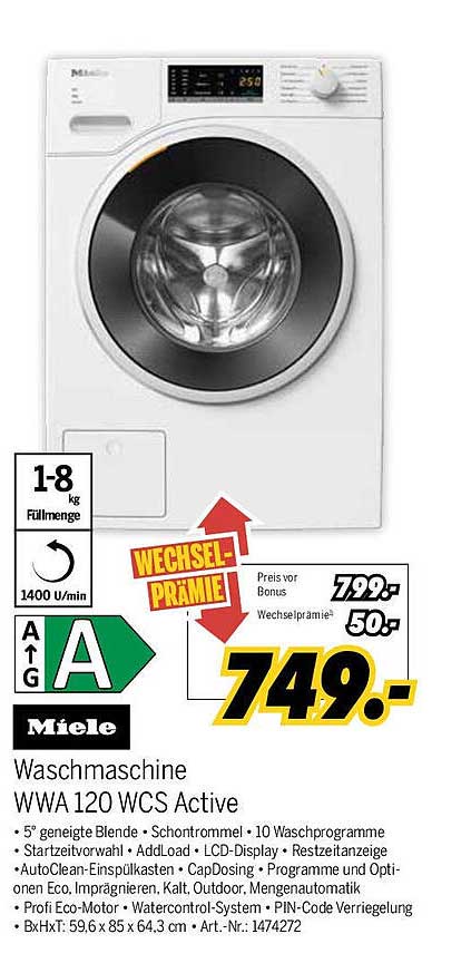 Waschmaschine WWA 120 WCS Active von Miele