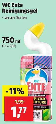 WC Ente Reinigungsgel 750 ml – Tropical Adventure