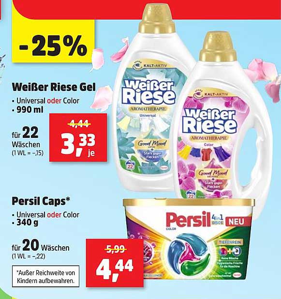 Weißer Riese Gel - 990 ml für 3,33 € statt 4,44 €